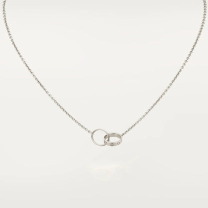 [⭐moonlume]LOVE NECKLACE PINK GOLD AND SILVER
