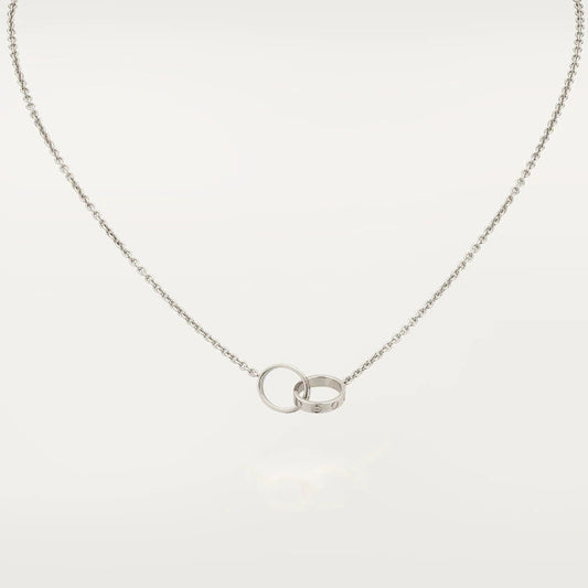[⭐moonlume]LOVE NECKLACE PINK GOLD AND SILVER