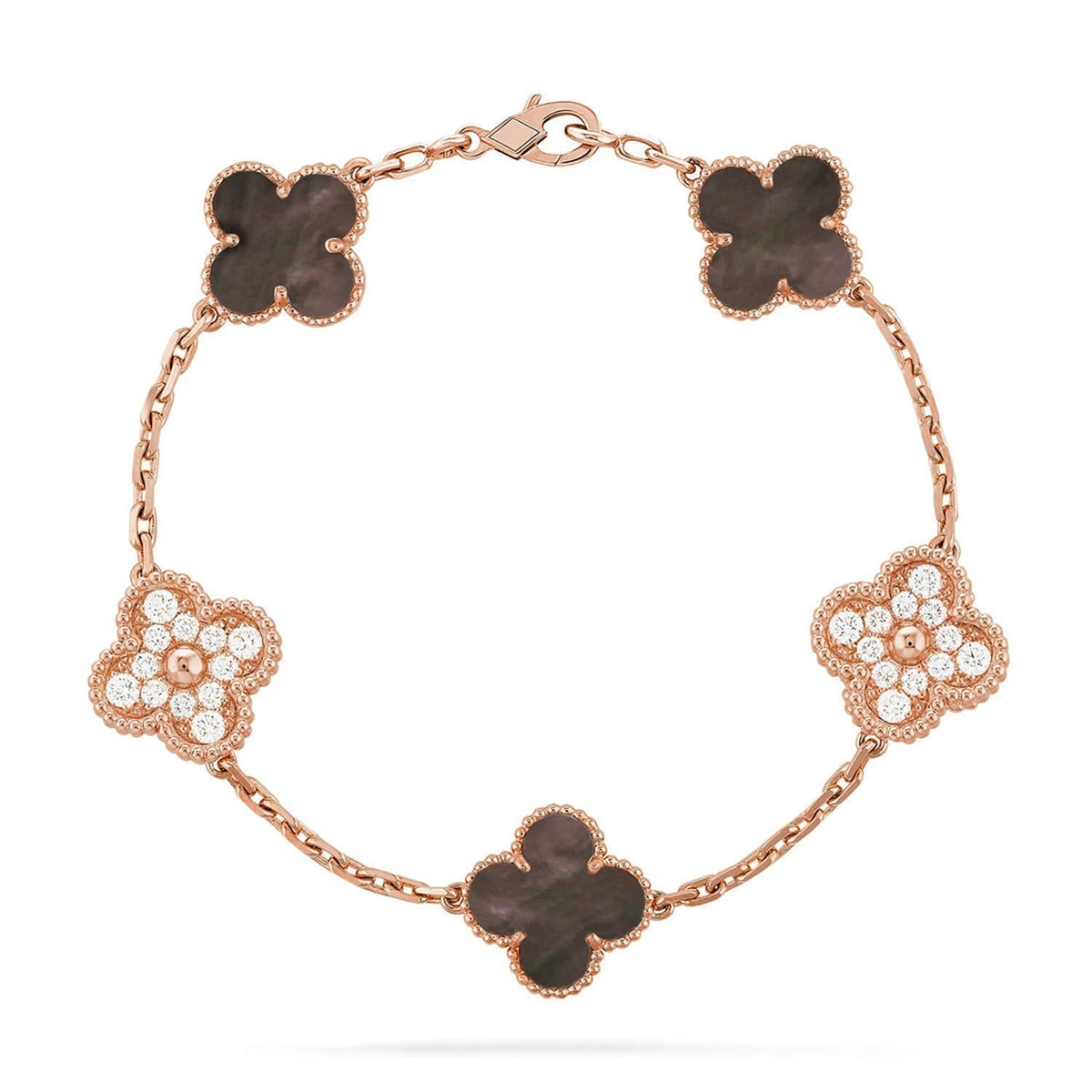 [⭐moonlume] CLOVER 5 MOTIF GRAY MOP BRACELET COLLECTION