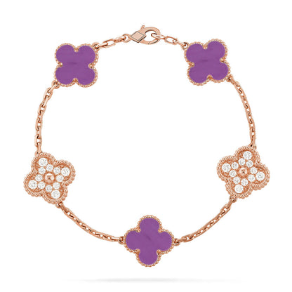 [⭐moonlume] CLOVER 5 MOTIF VIOLET BRACELET COLLECTION