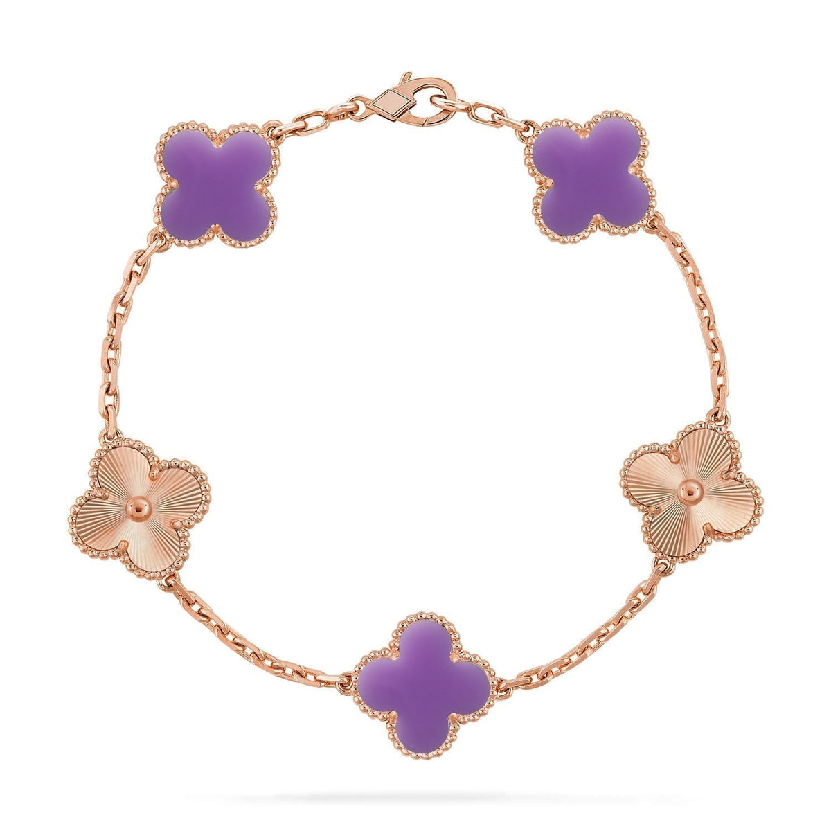 [⭐moonlume]CLOVER 5 MOTIF LIGHT PURPLE BRACELET COLLECTION