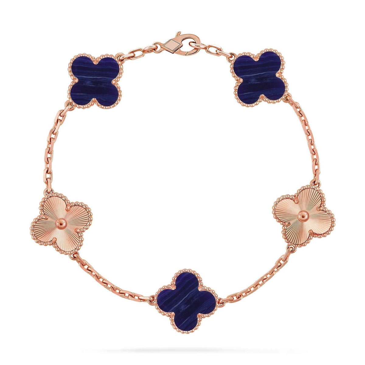 [⭐moonlume]CLOVER 5 MOTIF PURPLE STRIPES BRACELET COLLECTION