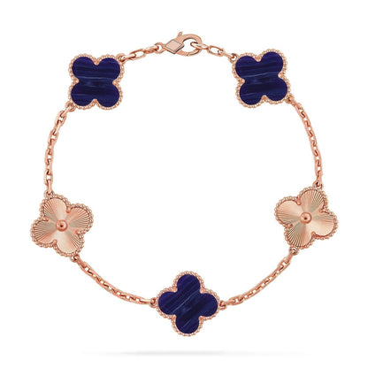 [⭐moonlume]CLOVER 5 MOTIF PURPLE STRIPES BRACELET COLLECTION