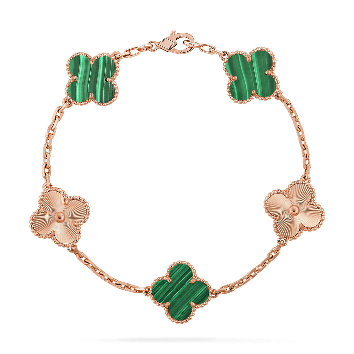 [⭐moonlume] CLOVER 5 MOTIF MALACHITE BRACELET COLLECTION