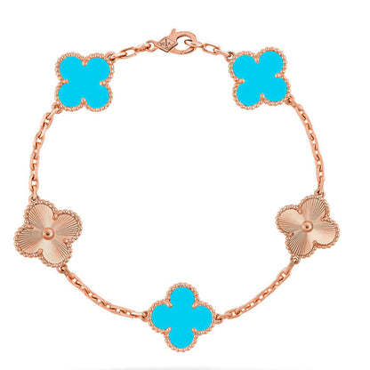 [⭐moonlume] CLOVER 5 MOTIF TURQUOISE BRACELET COLLECTION