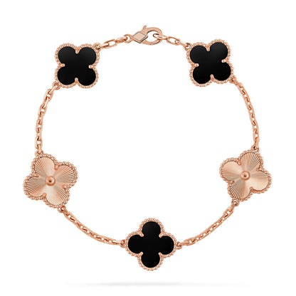 [⭐moonlume] CLOVER 5 MOTIF ONYXS BRACELET COLLECTION