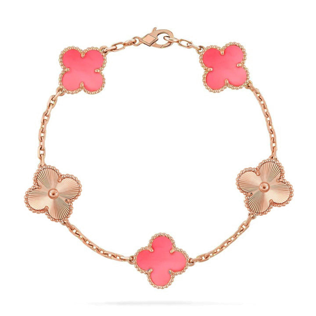 [⭐moonlume] CLOVER 5 MOTIFS  PINK MOP BRACELET COLLECTION