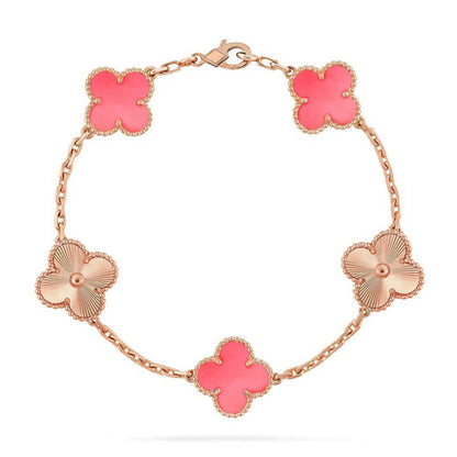 [⭐moonlume] CLOVER 5 MOTIFS  PINK MOP BRACELET COLLECTION