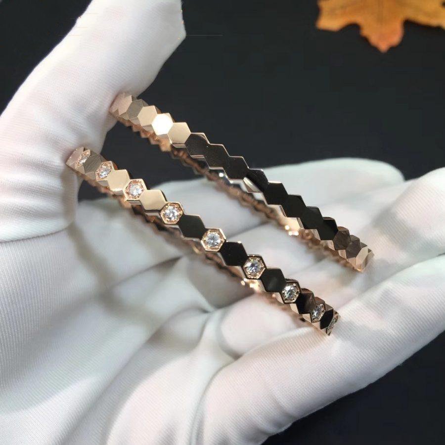 [⭐moonlume]BEE LOVE PINK GOLD DIAMOND BRACELET