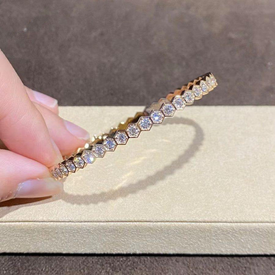 [⭐moonlume]BEE LOVE GOLD BRACELET FULL DIAMOND