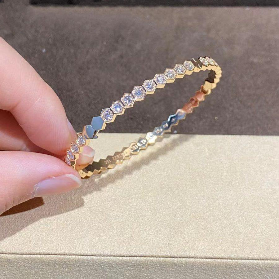 [⭐moonlume]BEE LOVE GOLD BRACELET FULL DIAMOND