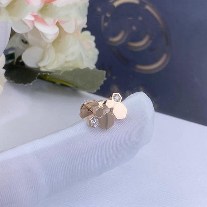 [⭐moonlume]BEE LOVE PINK GOLD DIAMOND EARRINGS