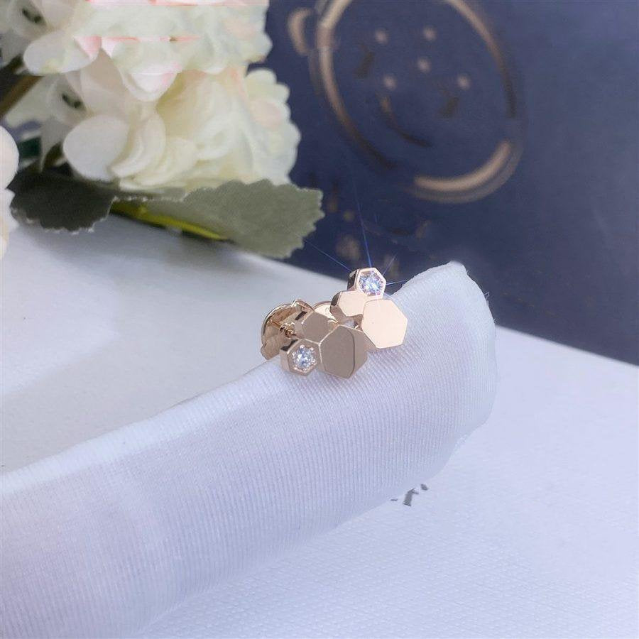 [⭐moonlume]BEE LOVE PINK GOLD DIAMOND EARRINGS