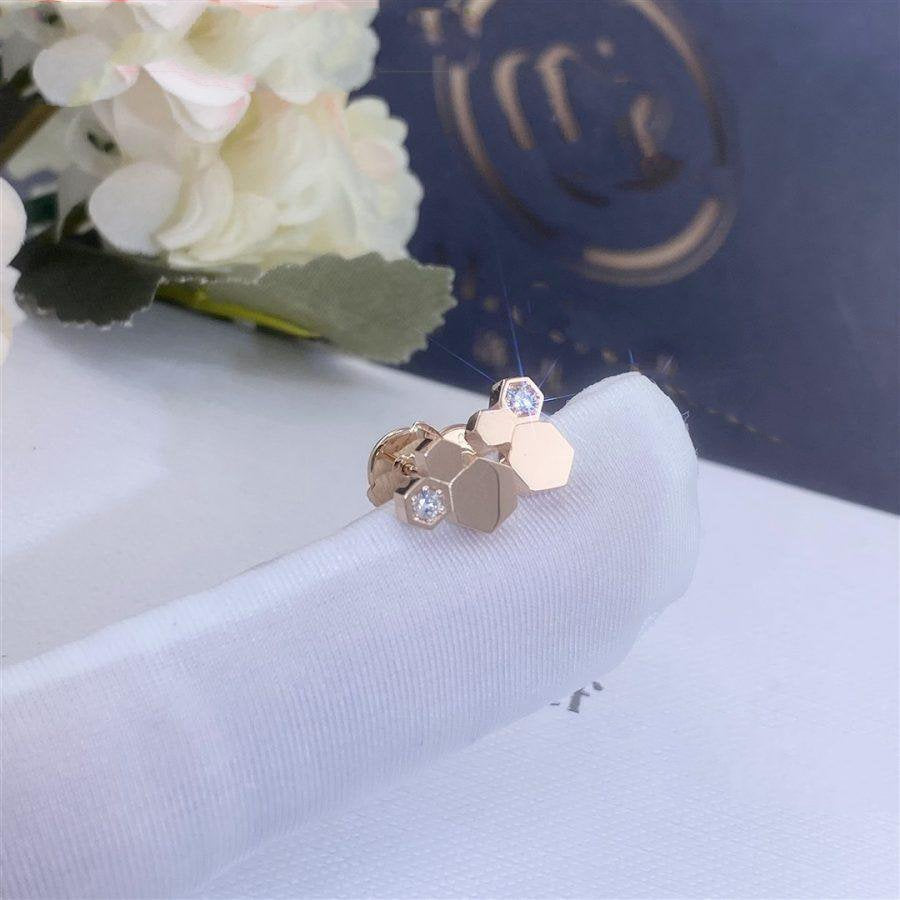 [⭐moonlume]BEE LOVE PINK GOLD DIAMOND EARRINGS