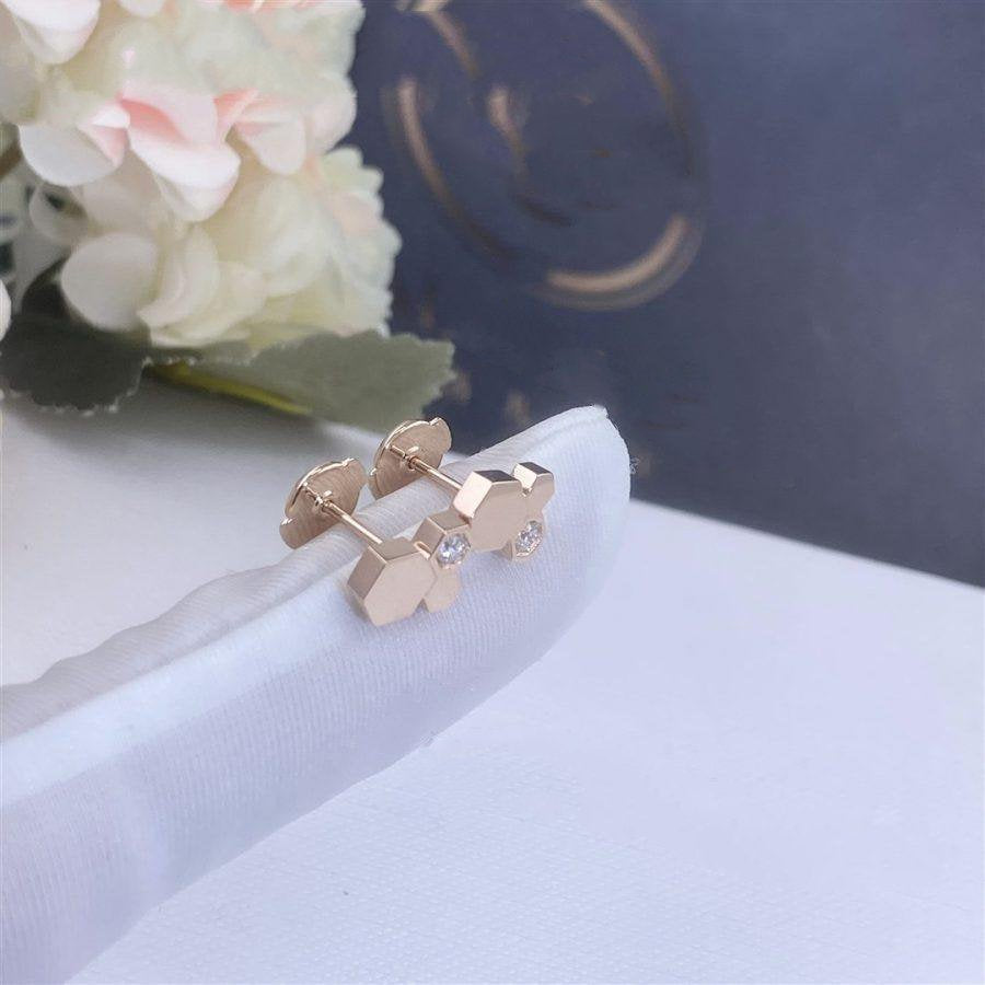 [⭐moonlume]BEE LOVE PINK GOLD DIAMOND EARRINGS