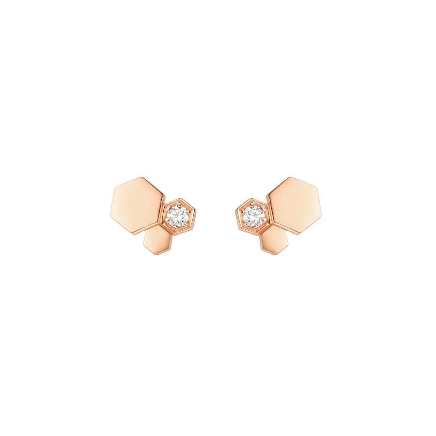 [⭐moonlume]BEE LOVE PINK GOLD DIAMOND EARRINGS