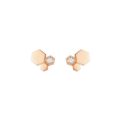[⭐moonlume]BEE LOVE PINK GOLD DIAMOND EARRINGS