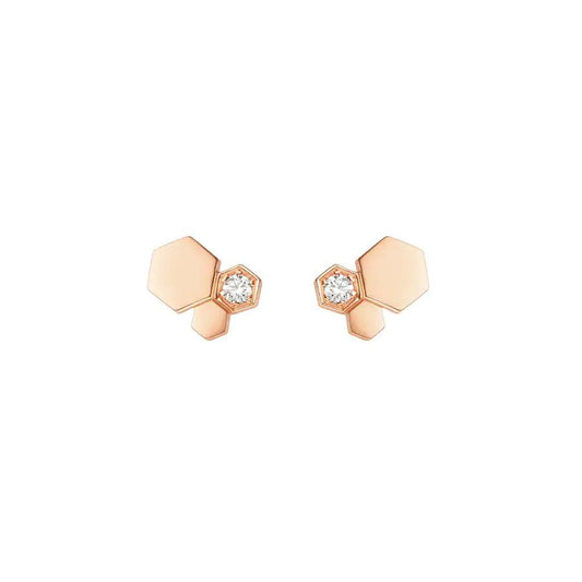 [⭐moonlume]BEE LOVE PINK GOLD DIAMOND EARRINGS