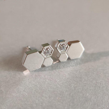 [⭐moonlume]BEE LOVE SILVER DIAMOND EARRINGS