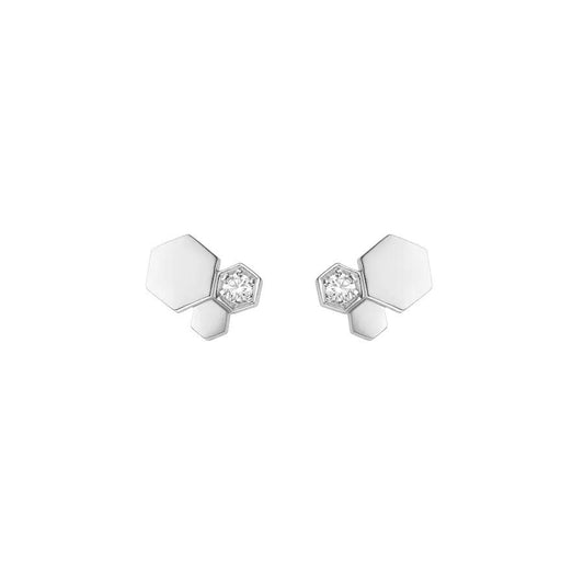 [⭐moonlume]BEE LOVE SILVER DIAMOND EARRINGS