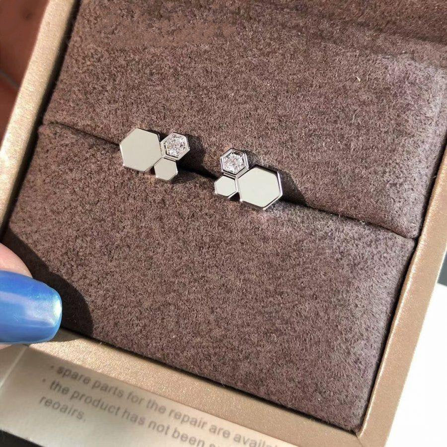 [⭐moonlume]BEE LOVE SILVER DIAMOND EARRINGS