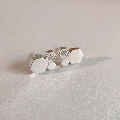 [⭐moonlume]BEE LOVE SILVER DIAMOND EARRINGS
