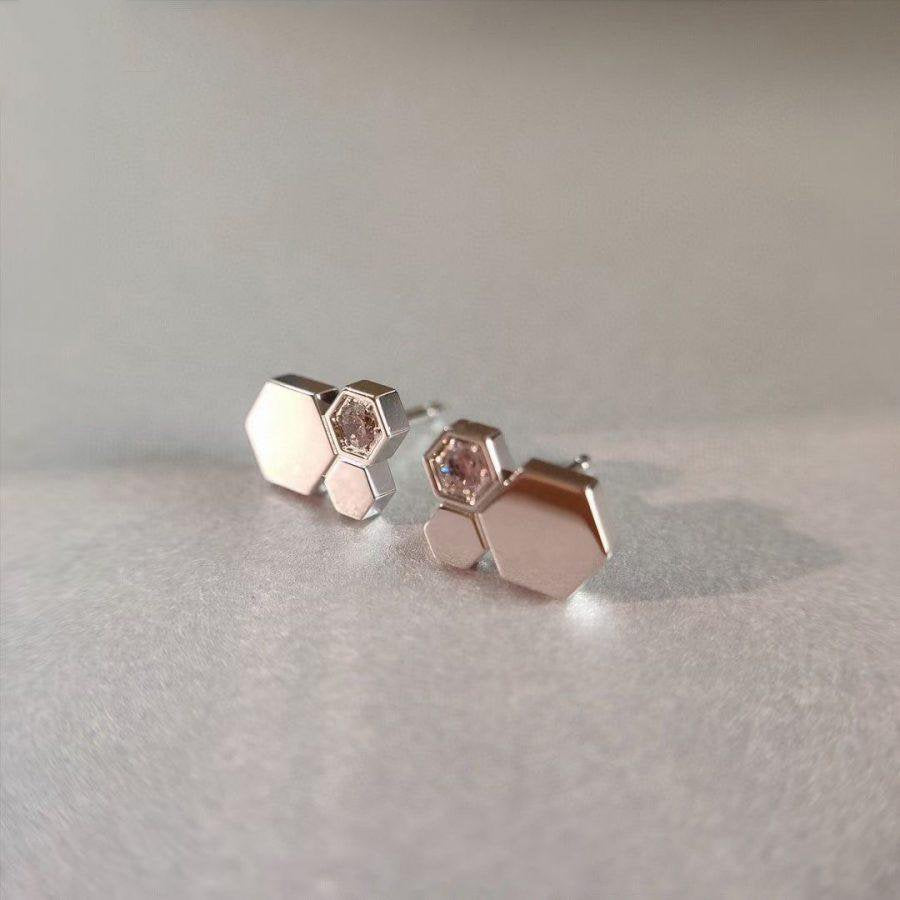 [⭐moonlume]BEE LOVE SILVER DIAMOND EARRINGS