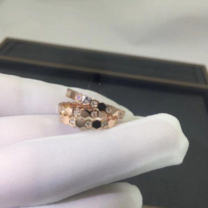 [⭐moonlume]BEE LOVE RING PINK GOLD DIAMOND