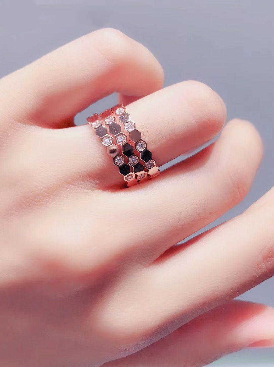 [⭐moonlume]BEE LOVE RING PINK GOLD DIAMOND