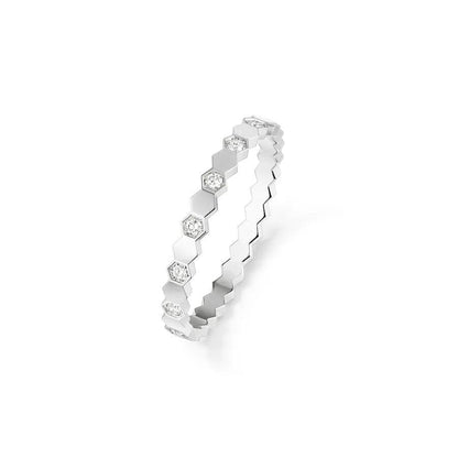 [⭐moonlume]BEE LOVE RING SILVER DIAMOND