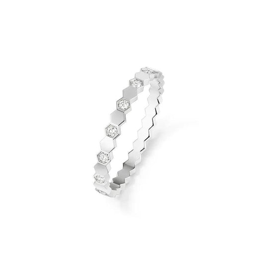[⭐moonlume]BEE LOVE RING SILVER DIAMOND