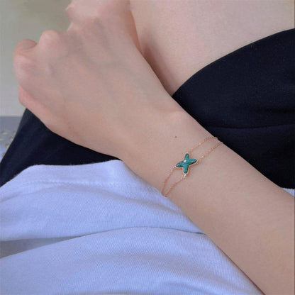 [⭐moonlume]JEUX BRACELET MALACHITE PINK GOLD 1 DIAMOND