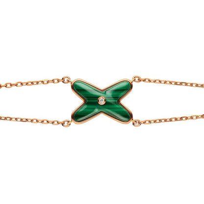 [⭐moonlume]JEUX BRACELET MALACHITE PINK GOLD 1 DIAMOND