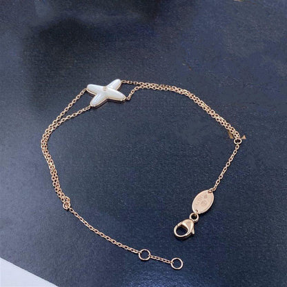 [⭐moonlume]JEUX BRACELET WHITE MOP PINK GOLD 1 DIAMOND