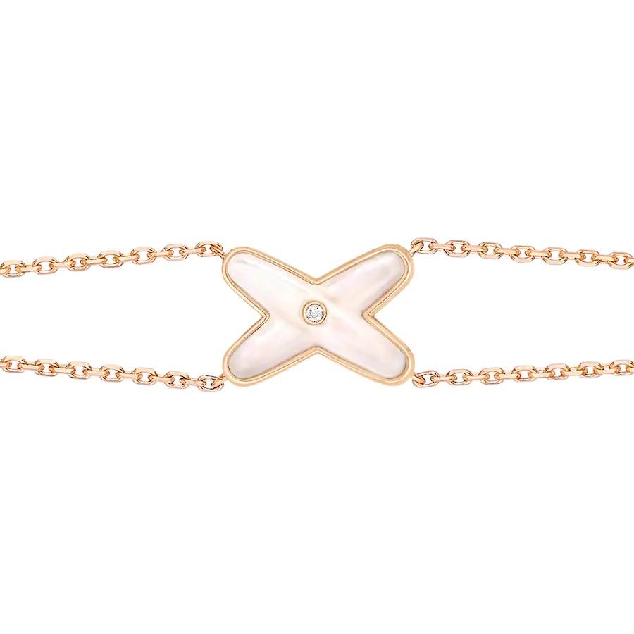 [⭐moonlume]JEUX BRACELET WHITE MOP PINK GOLD 1 DIAMOND