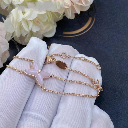 [⭐moonlume]JEUX BRACELET PINK MOP PINK GOLD 1 DIAMOND