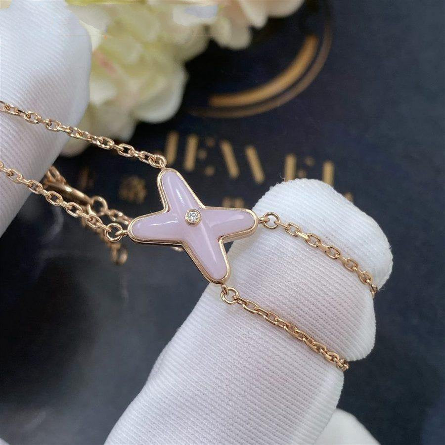 [⭐moonlume]JEUX BRACELET PINK MOP PINK GOLD 1 DIAMOND