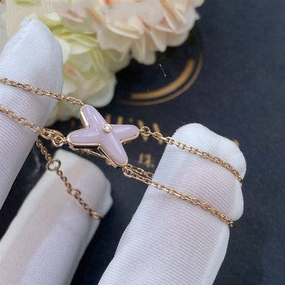 [⭐moonlume]JEUX BRACELET PINK MOP PINK GOLD 1 DIAMOND