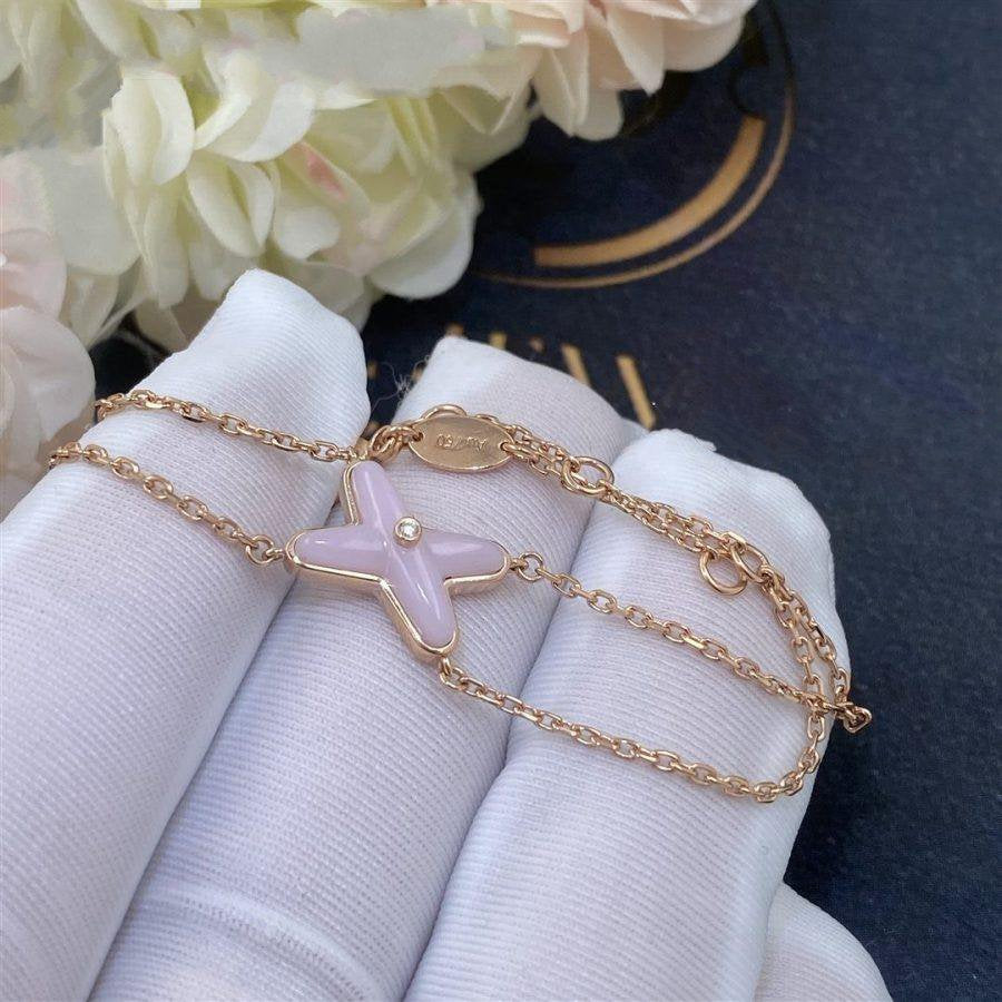 [⭐moonlume]JEUX BRACELET PINK MOP PINK GOLD 1 DIAMOND