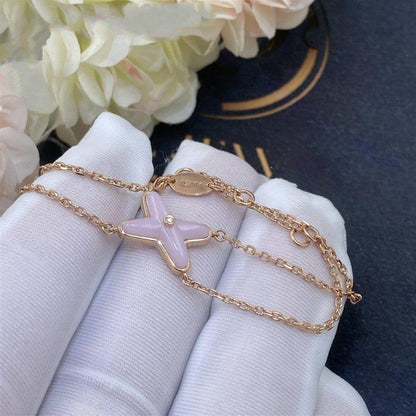 [⭐moonlume]JEUX BRACELET PINK MOP PINK GOLD 1 DIAMOND