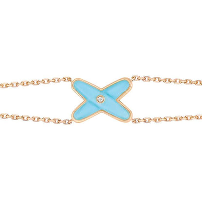 [⭐moonlume]JEUX BRACELET TURQUOISE PINK GOLD 1 DIAMOND