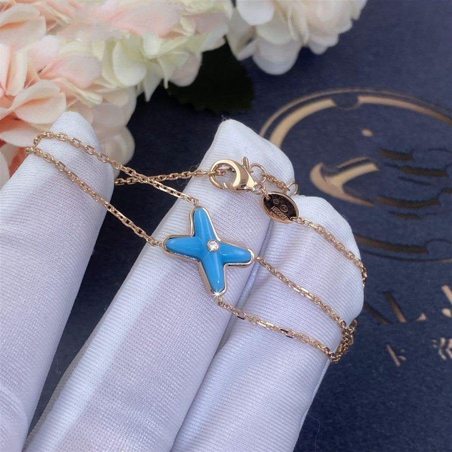 [⭐moonlume]JEUX BRACELET TURQUOISE PINK GOLD 1 DIAMOND