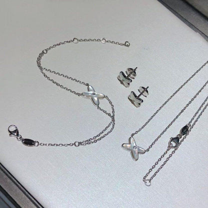 [⭐moonlume]JEUX BRACELET WHITE MOP SILVER 1 DIAMOND