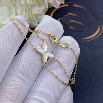 [⭐moonlume]JEUX BRACELET WHITE MOP GOLD 1 DIAMOND