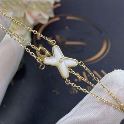 [⭐moonlume]JEUX BRACELET WHITE MOP GOLD 1 DIAMOND
