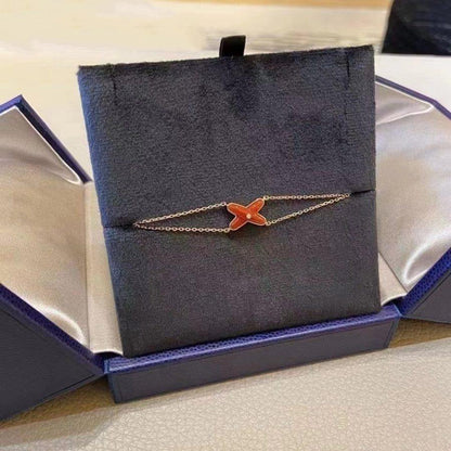 [⭐moonlume]JEUX BRACELET CARNELIAN PINK GOLD 1 DIAMOND