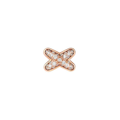 [⭐moonlume]JEUX DE PINK GOLD DIAMOND EARRINGS