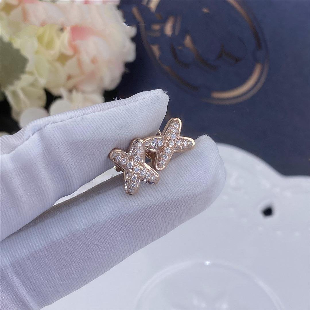 [⭐moonlume]JEUX DE PINK GOLD DIAMOND EARRINGS