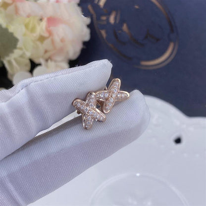 [⭐moonlume]JEUX DE PINK GOLD DIAMOND EARRINGS