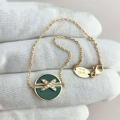 [⭐moonlume]JEUX DE BRACELET MALACHITE PINK GOLD DIAMONDS